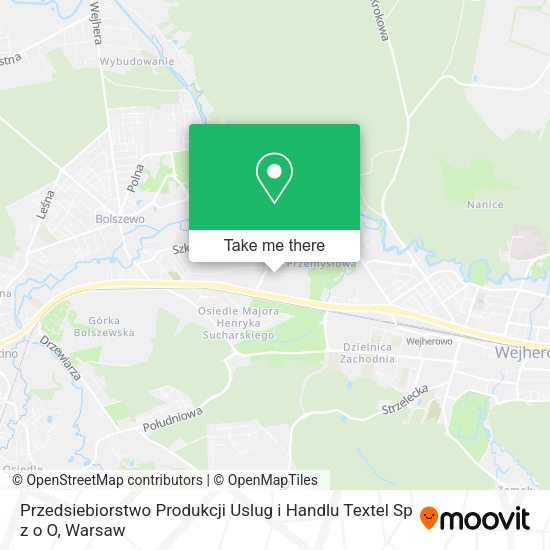 Przedsiebiorstwo Produkcji Uslug i Handlu Textel Sp z o O map