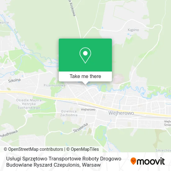Карта Usługi Sprzętowo Transportowe Roboty Drogowo Budowlane Ryszard Czepulonis