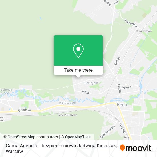 Gama Agencja Ubezpieczeniowa Jadwiga Kiszczak map