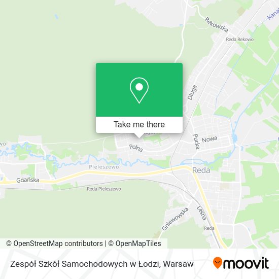 Zespół Szkół Samochodowych w Łodzi map