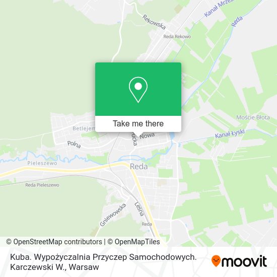 Kuba. Wypożyczalnia Przyczep Samochodowych. Karczewski W. map