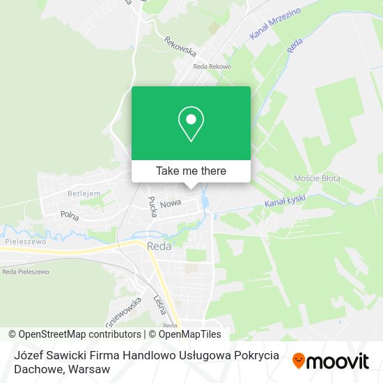 Józef Sawicki Firma Handlowo Usługowa Pokrycia Dachowe map