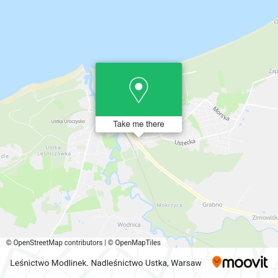 Карта Leśnictwo Modlinek. Nadleśnictwo Ustka