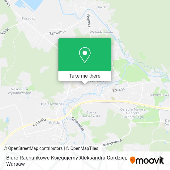 Biuro Rachunkowe Księgujemy Aleksandra Gordziej map