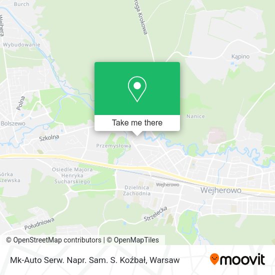 Mk-Auto Serw. Napr. Sam. S. Koźbał map