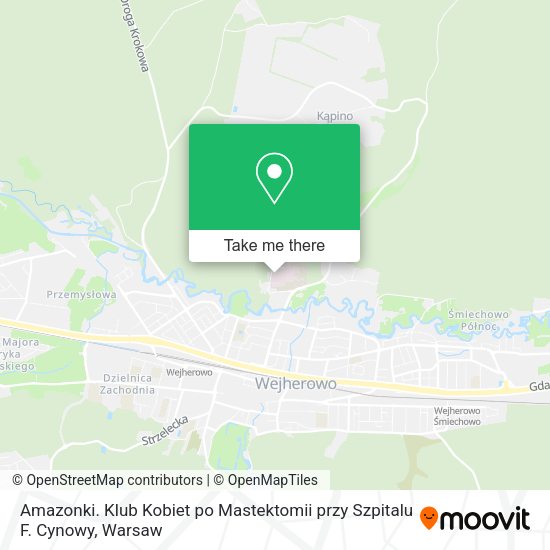 Amazonki. Klub Kobiet po Mastektomii przy Szpitalu F. Cynowy map