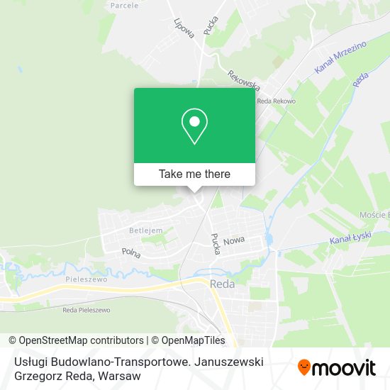 Usługi Budowlano-Transportowe. Januszewski Grzegorz Reda map