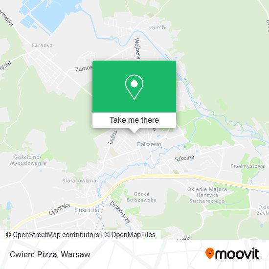 Cwierc Pizza map