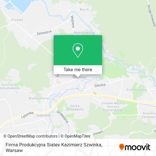 Firma Produkcyjna Siatex Kazimierz Szwinka map