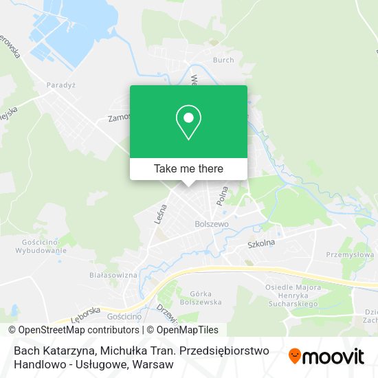 Bach Katarzyna, Michułka Tran. Przedsiębiorstwo Handlowo - Usługowe map