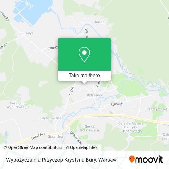 Wypożyczalnia Przyczep Krystyna Bury map