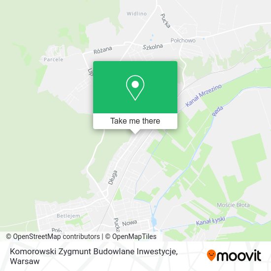 Komorowski Zygmunt Budowlane Inwestycje map