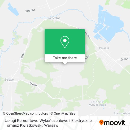 Usługi Remontowo Wykończeniowe i Elektryczne Tomasz Kwiatkowski map