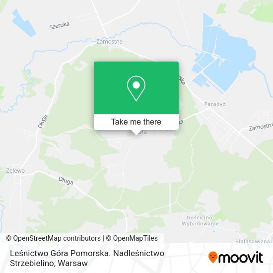 Leśnictwo Góra Pomorska. Nadleśnictwo Strzebielino map