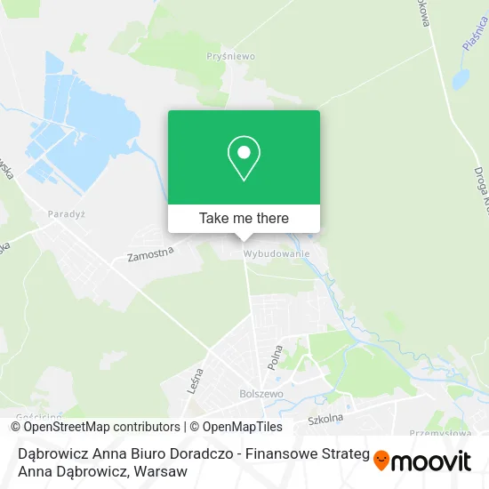Карта Dąbrowicz Anna Biuro Doradczo - Finansowe Strateg Anna Dąbrowicz