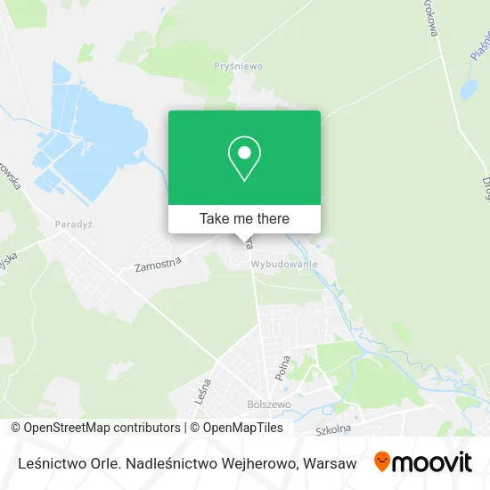 Карта Leśnictwo Orle. Nadleśnictwo Wejherowo