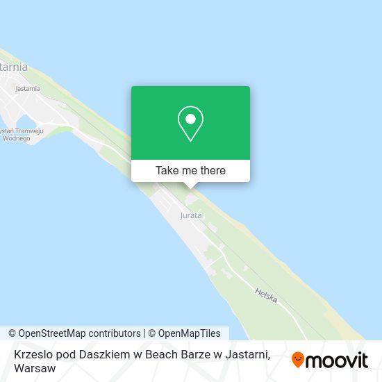 Карта Krzeslo pod Daszkiem w Beach Barze w Jastarni