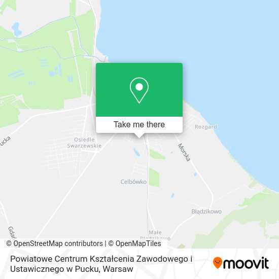 Powiatowe Centrum Kształcenia Zawodowego i Ustawicznego w Pucku map