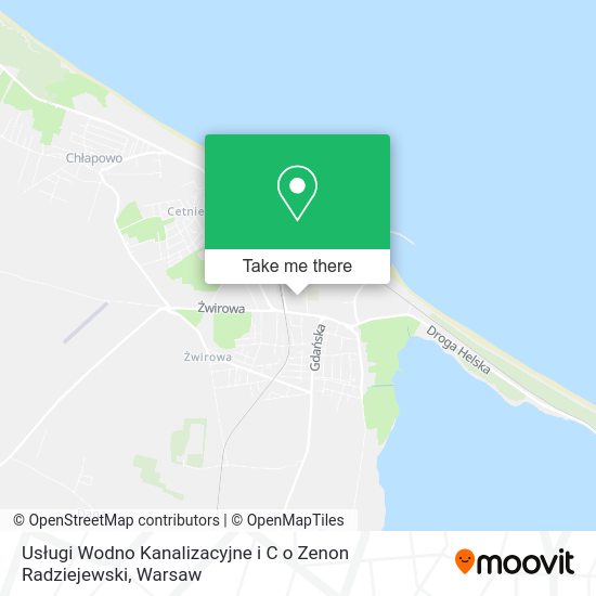 Usługi Wodno Kanalizacyjne i C o Zenon Radziejewski map