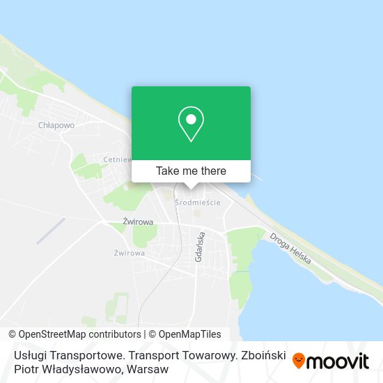 Usługi Transportowe. Transport Towarowy. Zboiński Piotr Władysławowo map