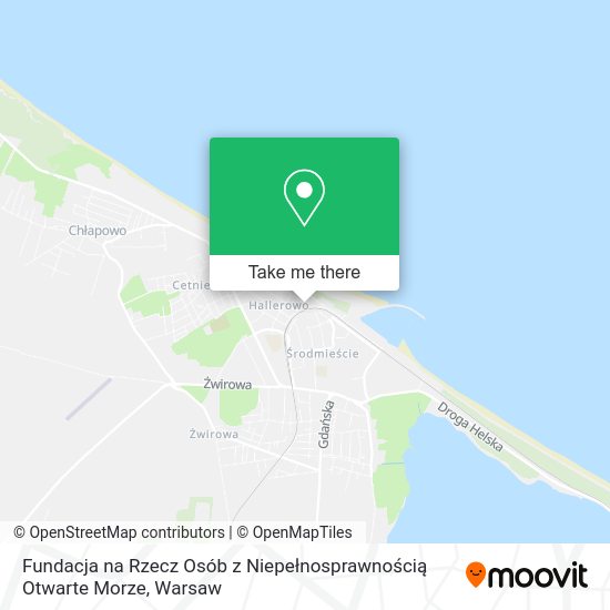 Fundacja na Rzecz Osób z Niepełnosprawnością Otwarte Morze map