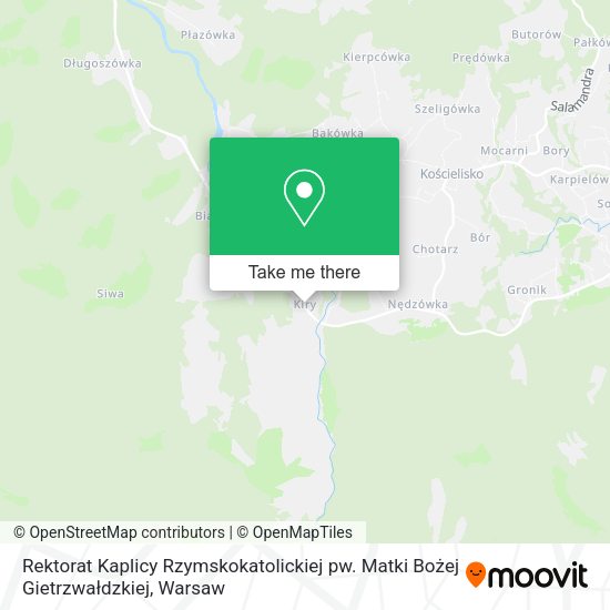 Rektorat Kaplicy Rzymskokatolickiej pw. Matki Bożej Gietrzwałdzkiej map