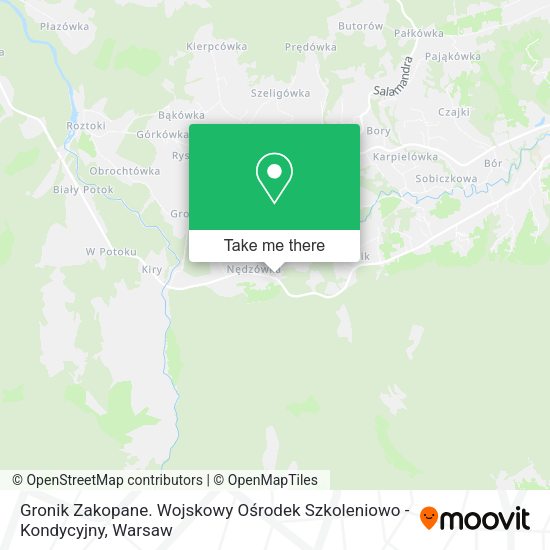 Gronik Zakopane. Wojskowy Ośrodek Szkoleniowo - Kondycyjny map