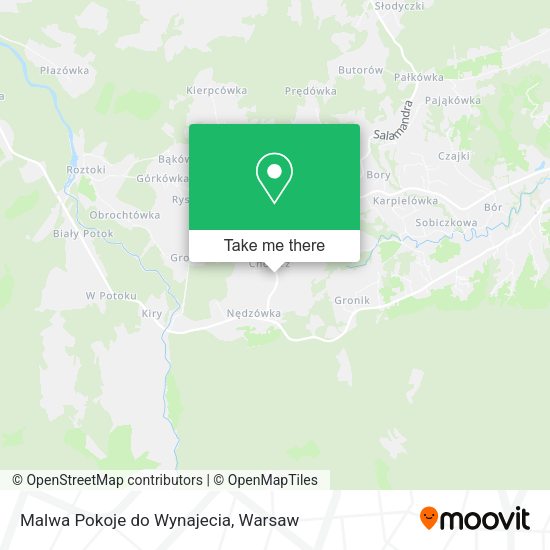 Malwa Pokoje do Wynajecia map