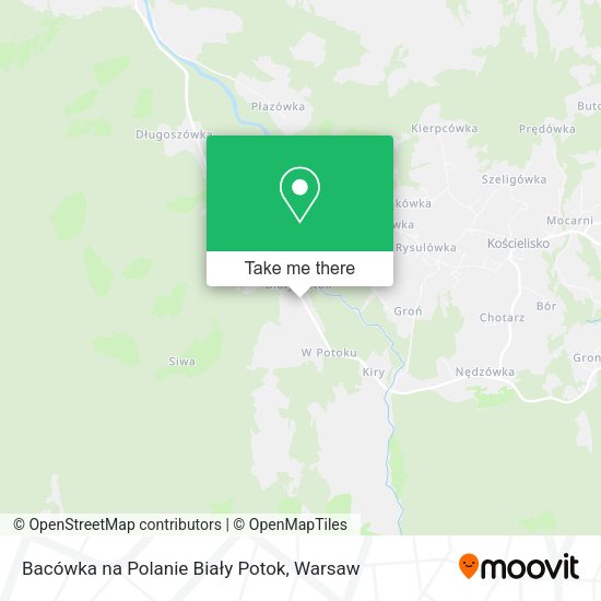 Bacówka na Polanie Biały Potok map