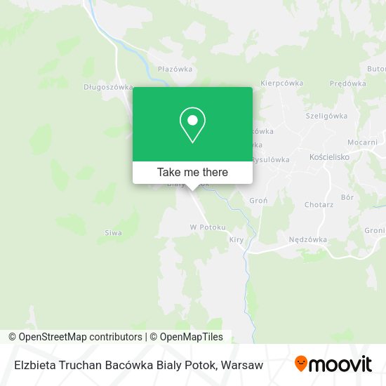 Elzbieta Truchan Bacówka Bialy Potok map