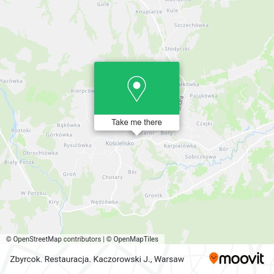 Zbyrcok. Restauracja. Kaczorowski J. map