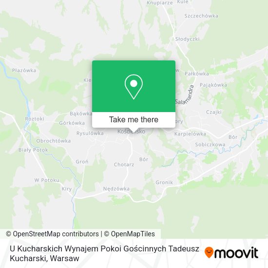 U Kucharskich Wynajem Pokoi Gościnnych Tadeusz Kucharski map