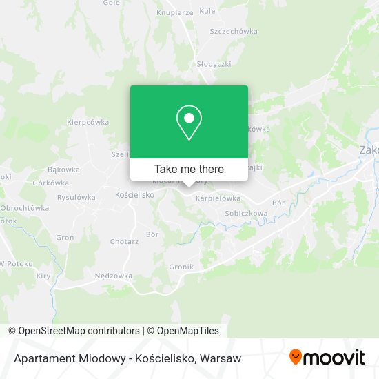 Apartament Miodowy - Kościelisko map