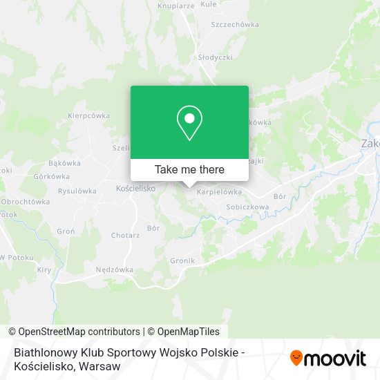 Biathlonowy Klub Sportowy Wojsko Polskie - Kościelisko map