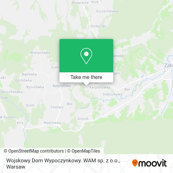 Wojskowy Dom Wypoczynkowy. WAM sp. z o.o. map