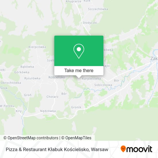 Карта Pizza & Restaurant Kłabuk Kościelisko