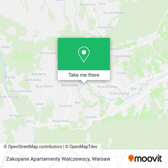 Zakopane Apartamenty Walczewscy map