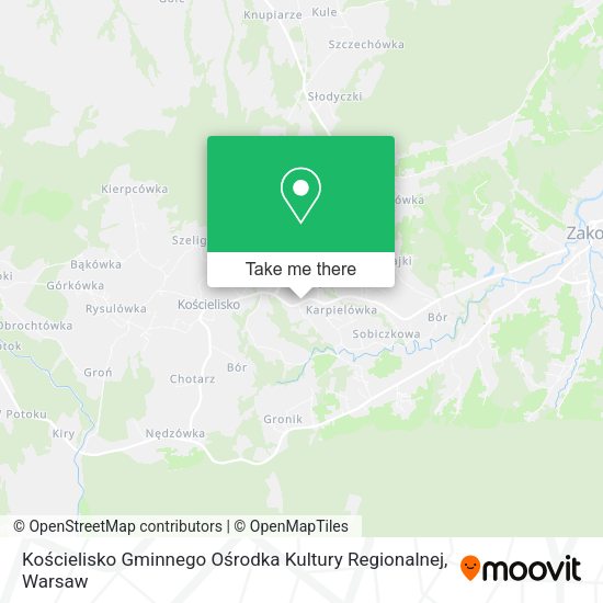 Kościelisko Gminnego Ośrodka Kultury Regionalnej map