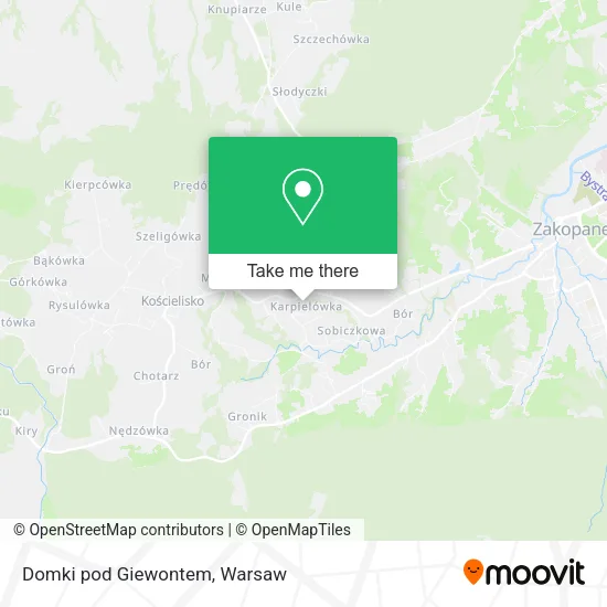 Карта Domki pod Giewontem