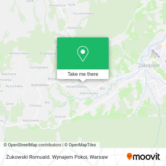 Żukowski Romuald. Wynajem Pokoi map