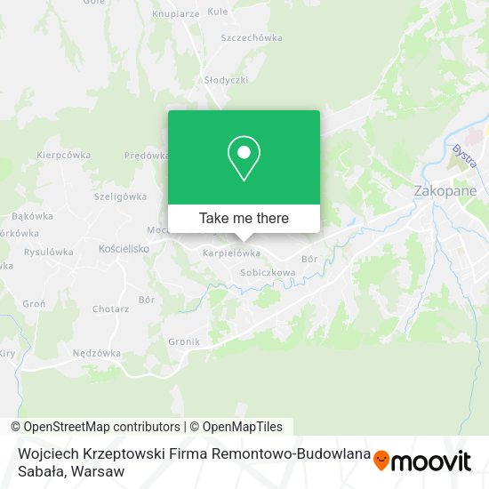 Wojciech Krzeptowski Firma Remontowo-Budowlana Sabała map