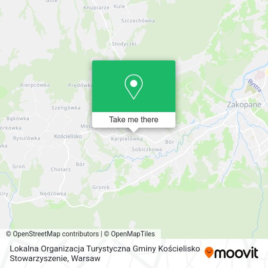 Lokalna Organizacja Turystyczna Gminy Kościelisko Stowarzyszenie map