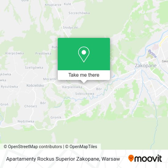 Apartamenty Rockus Superior Zakopane map