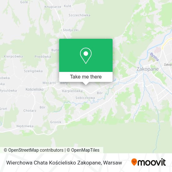 Карта Wierchowa Chata Kościelisko Zakopane