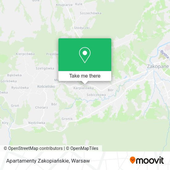 Apartamenty Zakopiańskie map