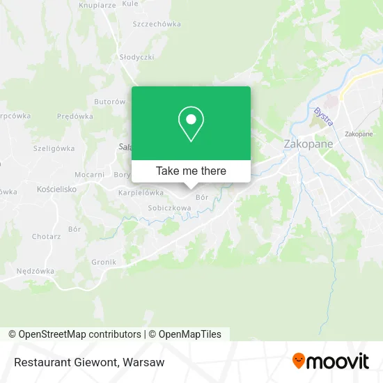 Карта Restaurant Giewont