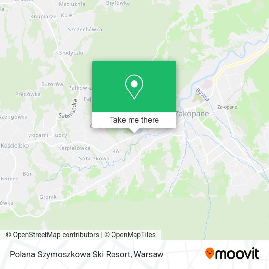 Polana Szymoszkowa Ski Resort map