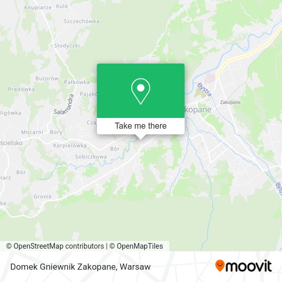 Domek Gniewnik Zakopane map