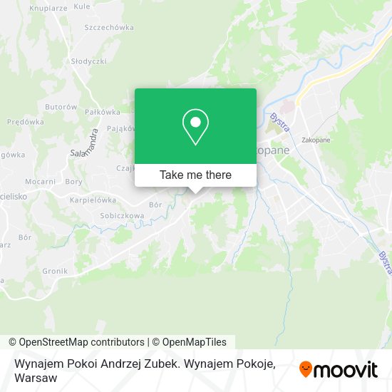 Wynajem Pokoi Andrzej Zubek. Wynajem Pokoje map