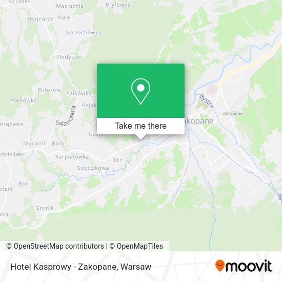 Hotel Kasprowy - Zakopane map